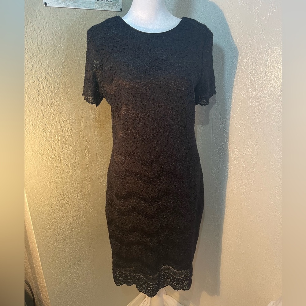 Filigree Ltd Vintage Black Lace Dress